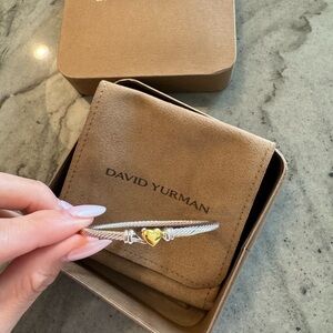 David Yurman CLASSIC CABLE HEART STATION BRACELET